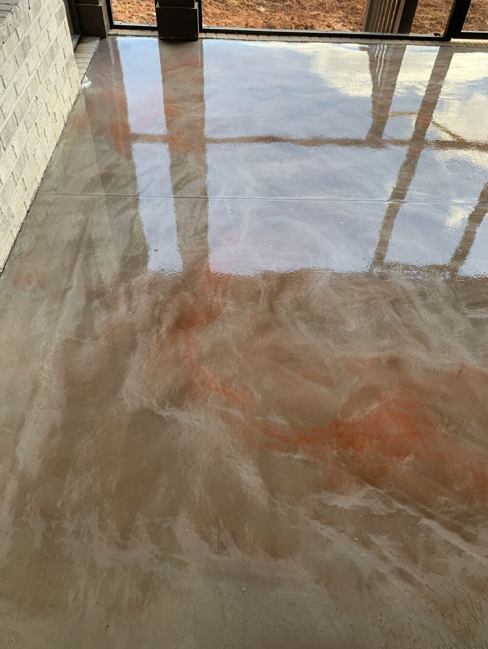 Metallic epoxy floor finished and sealed